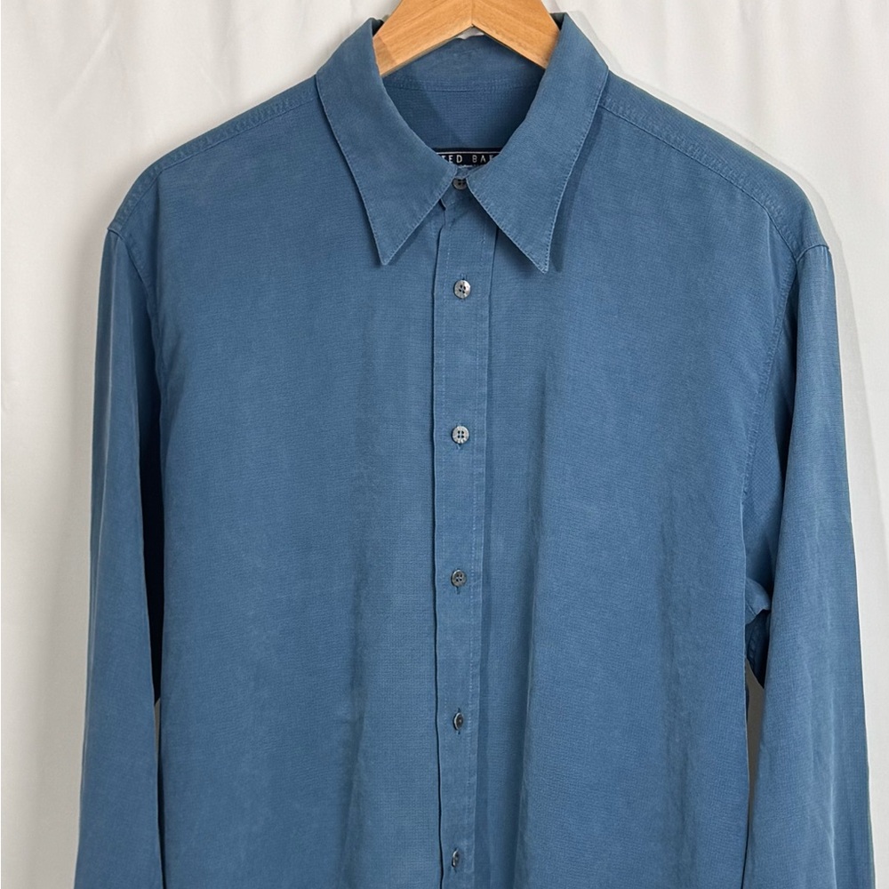 Ted Baker Men's Slate Blue Button Down Shirt